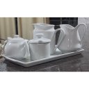 Ver imagem 3 de Jogo Café e Chá Mesa Posta 5 Peças - Porcelana Branca (2)