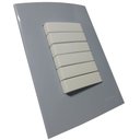 Ver imagem 2 de Conjunto 4x2 Linha Sleek Gris MarGirius 3 interruptores Simples duplo