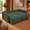 Ver imagem 7 de Sofá Cama Casal Retrátil e Reclinável 4 Lugares Verde Musgo Uruguai 236cm