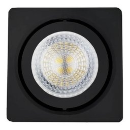Kit 4 Spot Sobrepor Teto Beiral para Lampada Dicroica Preto Direcionável + 4 Lâmpadas Cor:preto - Br - 4