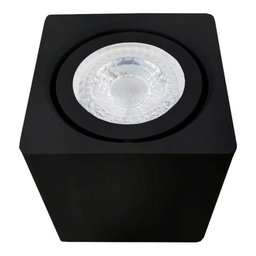 Kit 4 Spot Sobrepor Teto Beiral para Lampada Dicroica Preto Direcionável + 4 Lâmpadas Cor:preto - Br - 2