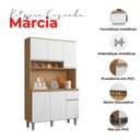 Ver imagem 4 de Armário para Cozinha Kit Ambiente Márcia Amêndoa Branco - Ajl