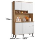 Ver imagem 2 de Armário para Cozinha Kit Ambiente Márcia Amêndoa Branco - Ajl
