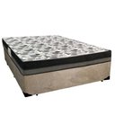 Ver imagem 1 de Cama Box Casal Suede + Colchão Ortobom Iso Dupla Face 138x188x60 Cor:bege