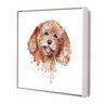 Quadro Cachorro Poodle Estilizado 80X80Cm Slim Branca B098 - 1