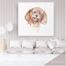 Quadro Cachorro Poodle Estilizado 80X80Cm Slim Branca B098 - 2
