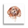 Quadro Cachorro Poodle Estilizado 80X80Cm Slim Branca B098 - 3