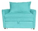 Ver imagem 4 de Poltrona-Cama Monica Retratil Macia Quarto Visita Sala Suede:Azul-Turquesa/Suede
