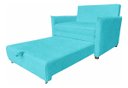 Ver imagem 3 de Poltrona-Cama Monica Retratil Macia Quarto Visita Sala Suede:Azul-Turquesa/Suede