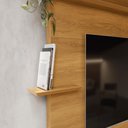 Ver imagem 3 de Home Theater Istambul 2.1 Estante Completa Decoração Sala Estar Rack com Painel - Freijó Ripado