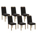 Ver imagem 1 de Cadeira de Cozinha 2cad152ea Kit 6 Un Eucalipto/suede Preto A038 - Kappesberg