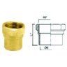 Adaptador Bronze P 22X3/4 Rf 22X3/4 Ramo SEM ANEL DE SOLDA - 2