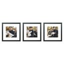 Ver imagem 2 de Kit Quadro Porta Retrato 32X32 - Foto 20X20 - Paspatur Branco:Moldura Preta/Kit com 3 Unidades