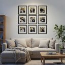 Ver imagem 1 de Kit Quadro Porta Retrato 32X32 - Foto 20X20 - Paspatur Branco:Moldura Preta/Kit com 3 Unidades