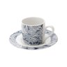 Cj 6 Xícaras P/Café Com Pires de Porcelana Blue Floral 90ml Lyor - 2