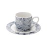 Cj 6 Xícaras P/Café Com Pires de Porcelana Blue Floral 90ml Lyor - 3