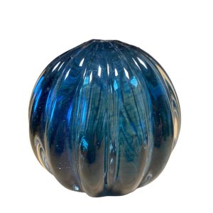 Esfera Murano Azul Petróleo - 12 X 12 Cm Casa Del Grande