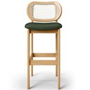 Ver imagem 3 de Kit 02 Banquetas Altas para Cozinha Bancada Sala Tela Betta Fixa L02 Couríssimo Verde Musgo - Lyam