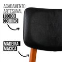 Ver imagem 2 de Cadeira de Jantar Manuela Madeira Maciça Estofada Di Franco Madeira Mel Courino Preto