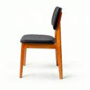 Ver imagem 5 de Cadeira de Jantar Manuela Madeira Maciça Estofada Di Franco Madeira Mel Courino Preto