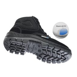 Botina Ocupacional 50B26-CB-BP Em Couro Nobuck Preto Sem Bico de Aço Marluvas CA 13808 - 43 - PR - 3