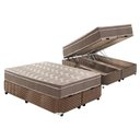 Ver imagem 1 de Cama Box Baú Queen: Colchão Espuma D33 Paropas / EP Confort Ultra Firme + Base CRC Suede Brown(