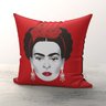 Almofada Frida Kahlo Abstrata Microfibra Premium - 1