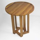 Ver imagem 3 de Mesa Lateral Design Redonda Madeira Nobre