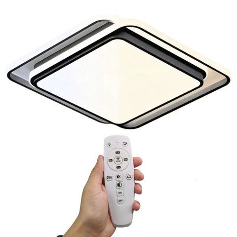 Luminaria Paflon Sobrepor Led 3 em 1 Controle Remoto Iluminaçao Teto Decoraçao Sala de Estar Casa Qu