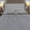 Ver imagem 1 de Cabeceira Painel Capitone Vintage Suede Liso Branco 140 x 60 RBL