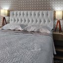 Ver imagem 3 de Cabeceira Painel Capitone Vintage Suede Liso Branco 140 x 60 RBL