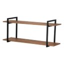 Ver imagem 2 de Nicho Cozinha Preto com Prateleiras Amadeirado 100cm