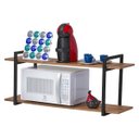 Ver imagem 1 de Nicho Cozinha Preto com Prateleiras Amadeirado 100cm