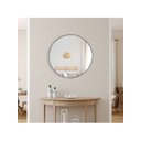 Ver imagem 2 de Espelho Redondo Decorativo Grande Parede de Vidro Banheiro Maquiagem 80 Cm + Suporte Incluso