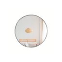 Ver imagem 1 de Espelho Redondo Decorativo Grande Parede de Vidro Banheiro Maquiagem 80 Cm + Suporte Incluso