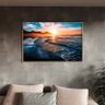 Quadro Decorativo Tela Canvas Paisagem Amazing Beautiful Sunset com Moldura Dourada - 120x80 Cm - 1