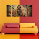 Ver imagem 4 de Quadro Decorativo Buda Budismo Budista Salas Interiores Mosaico 5 Peças Com Moldura