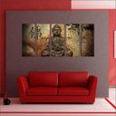 Ver imagem 2 de Quadro Decorativo Buda Budismo Budista Salas Interiores Mosaico 5 Peças Com Moldura