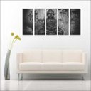 Ver imagem 2 de Quadro Decorativo Buda Budismo Budista Salas Interiores Mosaico 5 Peças Com Moldura