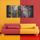 Ver imagem 3 de Quadro Decorativo Buda Budismo Budista Salas Interiores Mosaico 5 Peças Com Moldura