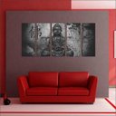 Ver imagem 1 de Quadro Decorativo Buda Budismo Budista Salas Interiores Mosaico 5 Peças Com Moldura