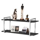 Ver imagem 1 de Nicho Sala e Quarto Cromado Com Prateleiras Preto 100cm