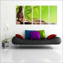 Ver imagem 1 de Quadro Decorativo Buda Budismo Budista Salas Interiores Mosaico 5 Peças Com Moldura