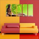 Ver imagem 4 de Quadro Decorativo Buda Budismo Budista Salas Interiores Mosaico 5 Peças Com Moldura