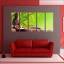 Ver imagem 2 de Quadro Decorativo Buda Budismo Budista Salas Interiores Mosaico 5 Peças Com Moldura