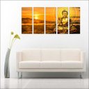 Ver imagem 4 de Quadro Decorativo Buda Budismo Budista Salas Interiores Mosaico 5 Peças Com Moldura