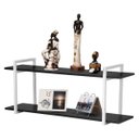 Ver imagem 1 de Nicho Sala e Quarto Branco Com Prateleiras Preto 80cm