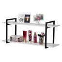 Ver imagem 2 de Nicho Sala e Quarto Preto Com Prateleiras Branco 120cm