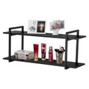 Ver imagem 2 de Nicho Sala e Quarto Preto Com Prateleiras Preto 120cm