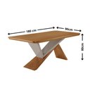 Ver imagem 4 de Mesa de Jantar Yasmin 180 cm Tampo MDF Laminado Canto Copo com 6 Cadeiras Aline